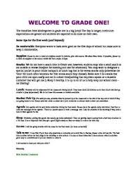 Welcome To Grade 1 Parent Letter Letter To Parents Welcome Letters Lettering