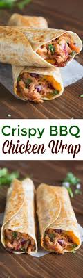 Crispy Bbq Chicken Wraps Recipe Bbq Chicken Wraps Recipes Food