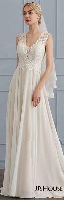 Made to order, all colors/sizes, greate quality. Us 196 00 A Line Princess V Neck Sweep Train Chiffon Wedding Dress Jj S House Kleid Hochzeit Hochzeitskleid Chiffon Hochzeitskleid