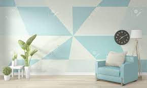 We hope to become your one stop source for complete wall design inspiration! Ideas Of Light Blue And White Living Room Geometric Wall Art Stock Photo Picture And Royalty Free Image Image 131521148