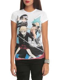 Image of disney snow white and the seven dwarfs anime girls t shirt. Soul Eater Trio Girls Sublimation T Shirt Shirts Girls Tshirts Fashion