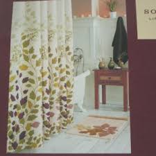 Kohl S Sonoma Mariposa Leaf Green Brown Fabric Shower Curtain