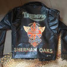 Pin By Ridwan Penjaitan On Gambar Vintage Leather Motorcycle Jacket Leather Motorcycle Jacket Painted Jacket
