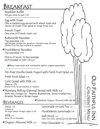 A la carte menu had many options. Old Faithful Inn Dining Room Menu In Yellowstone National Park Wyoming Usa