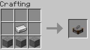 You need 1 iron ingot + 3 stones to craft a stonecutter. Stone Cutter Recipe Stonecutter Recipe To Cut Stone Minecraft Stone Cutter Recipe Stone Cutter Crafting Recipe How To Make Stonecutter In Minecraft Quick Crafting Recipe Mcraftguide Your Minecraft Guide