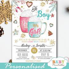 Check spelling or type a new query. Hot Cocoa Christmas Gender Reveal Invitations D419 Baby Printables