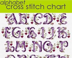 Ribbon And Hearts Alphabet Sampler Cross Stitch Chart Romantic Cross Stitch Alphabet Wedding Alphabet Pdf Chart