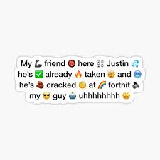 Tiktok Audio Stickers Redbubble My friend here justin| tiktok. redbubble