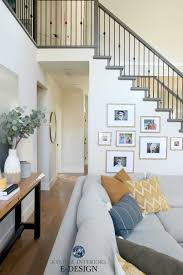 Our Open Layout Living Room Before And After Photos Kylie M Interiors Stairs In Living Room Farmhouse Style Living Room Livingroom Layout