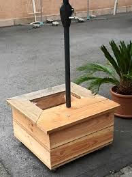 Fahrbarer Sonnenschirmstander Mit Integriertem Blumenbeet Sonnenschirmstander Schirm Blumenbeet