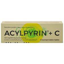 Acylpyrin ® snižuje horečku a tlumí bolest při horečce a nachlazení. Acylpyrin C 12 Sumivych Tablet Gigalekarna Cz