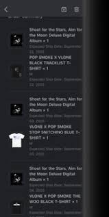 Vlone staple tee yellow logo(m). Vlone Pop Smoke X Vlone Black Tracklist T Shirt Medium Grailed