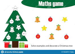 Juegos de navidad para jugar gratis y online, para niños, niñas y adultos. Juego De La Matematicas Con El Arbol De Navidad Para Los Ninos Educacion De La Decoracion Que Cuenta El Juego Para Los Ninos Ac Stock De Ilustracion Ilustracion De Actividad Vacaciones