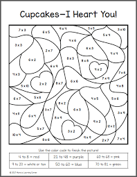 multiplication color by number cake worksheets 99worksheets
