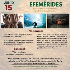 Efemérides 15 de junio de 2016