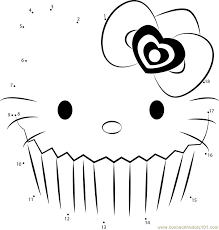 Disney dot to dots printables Hello Kitty 2 Dot To Dot Printable Worksheet Connect The Dots
