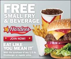 Hardees Free Small Fry And Drink Coupon Extremecouponing Free Printable Coupons Small Fry Food Coupon