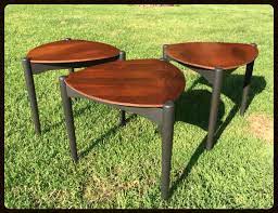 Mid Century Dutch Modern Guitar Pick Nesting Tables Nesting Tables Table Decor