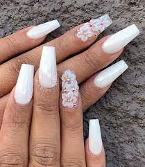 So, girls, i cannot imagine what is combine your love for gold and black for your nails. White Nails Flower Nails 3d Nail Art Ballerina Nails Acrylic Nails Spring Nails Spring Acrylic Nails 3d Flower Nails Ballerina Nails