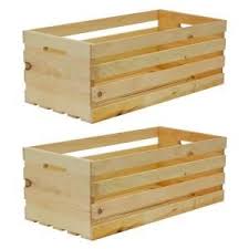 Crates Pallet 27 In X 12 5 In X 9 5 In X Large Wood Crate 2 Pack 94646 The Home Depot Wood Crates Crates Crate Storage