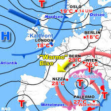 Allgemeine lage die frontenkarte verschafft einen überblick auf die grosswetterlage in europa zum vorhersagezeitpunkt. Raonline Edu Wetter Der Schweiz Wetterlagen Warme Bise