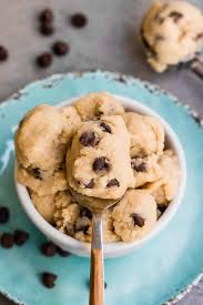 Preheat the oven to 350°f, and line a baking sheet with a silicone baking mat or parchment paper. Edible Cookie Dough Recipe Gluten Free Healthy Fitness Meals