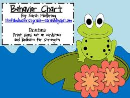 Frog Themed Behavior Chart Clip Up Clip Down
