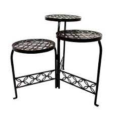 Patio Life 21 In Bronze Outdoor Round Steel Plant Stand Lowes Com Outdoor Plant Table Garden Plant Stand Plant Stands Outdoor