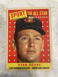 HERB SCORE BASEBALL CARDS