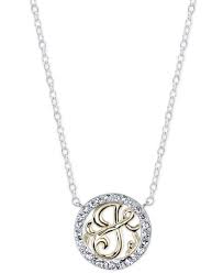 Unwritten Initial J Pendant Necklace With Crystal Pave Circle In Sterling Silver And Gold Flash Necklaces Initial Pendant Necklace Initial Pendant Necklace