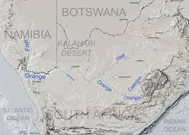 South africa's longest and major river, rising in the drakensberg in lesotho (where it is known as the senqu) it flows westward for 2200 km, where it finally reaches the atlantic ocean at alexander bay. Orange River Simple English Wikipedia The Free Encyclopedia