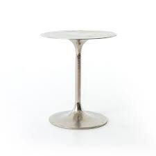 Tulip Side Table Raw Nickel In 2020 Side Table Tulip Side Table Modern Side Table