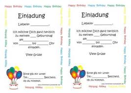 Vorlage Kindergeburtstag Einladung