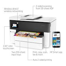 The hp 7740 large and heavy, measuring 15.1 by 23 by 18 inches (hwd) and weight £42.9, making it best kept on the table or bench itself and driven by two people. Hp Officejet Pro 7740