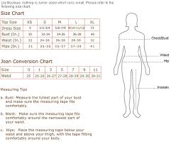 Size Chart Lily Boutique