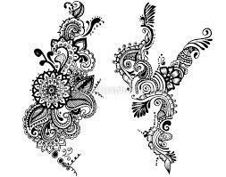 Hand Drawn Floral Set 21 Embroidery Tattoo Floral Sets Henna Art