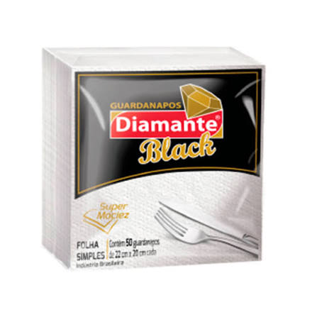 GUARDANAPO DIAMANTE GOLD 22CMX20CM BLACK