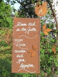 Edelrost Schild Mit Rose Garten Rose Wunderschones Edelrost Schild Mit Einer Rose Als Dekoration Fur Haus Und Garten A Edelrost Spruche Garten Gartenspruche