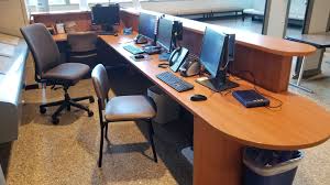 Custom Reception Station For Security Station With Peninsula Top And 3 Thick Front 2003548 Reception Station Decor Home Decor