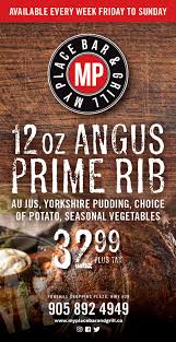 Round out your holiday dinner with these tasty vegetable side dishes that pair well with prime rib including mashed potatoes salads and roasted carrots. Prime Rib Dinner My Place Bar Grill