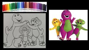 By coloring the free coloring pages, find your favorite barney. Barney The Dinosaur Coloring Barney And Friends Coloring Book Speed Art Markers Barney Video Youtube