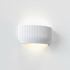 Gardco pureform wall sconce led with precision optics offers a sleek, low profile design that will complement a range of. Curved Ribbed Plaster Wall Sconce Creative Lighting Solutions