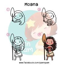 So let's try to draw her! How To Draw Moana Cute Easy Paintings Princess Drawings Disney Princess Drawings