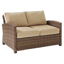 Create the ultimate in outdoor entertaining with crosley's bradenton collection. Crosley Bradenton Outdoor Wicker Loveseat With Sand Cushions In 2021 Wicker Loveseat Wicker Patio Furniture Outdoor Loveseat