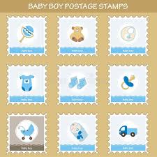 Lettre prioritaire (timbre rouge) ou lettre verte (timbre vert) : Timbres Poste De Bebe Illustration De Vecteur Illustration Du Lapin 18980175