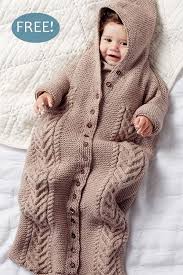 Dreamy bluebell knitted baby bunting bag [free knitting. Free Knitting Pattern For 8 Row Repeat Cable Baby Bunting Bag Baby Cocoon Pattern Baby Knitting Patterns Baby Knitting Patterns Free