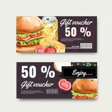 Each customer is limited to 4 redemptions in a month. Free Vector Fast Food Gift Voucher Discount Order Menu Appetizer Food