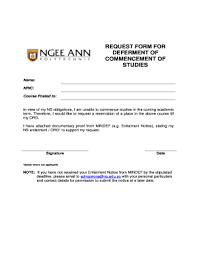 More than 12 million free png images available for download. Fillable Online Request Form Defer Commencement Ngee Ann Polytechnic Fax Email Print Pdffiller