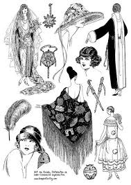 1920s Vintage Fashion Illustration Collage Sheet Fashion Illustration Vintage Art Deco Fashion Vintage Fashion