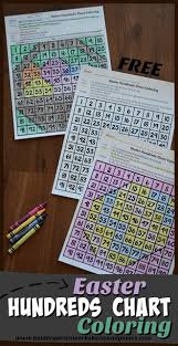 Hundreds Chart Easter Coloring Worksheets 123 Homeschool 4 Me